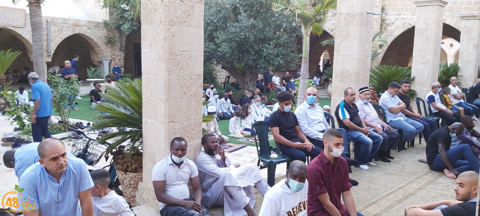  بالصور: صلاة عيد الأضحى المبارك من مسجد المحمودية يافا الكبير
